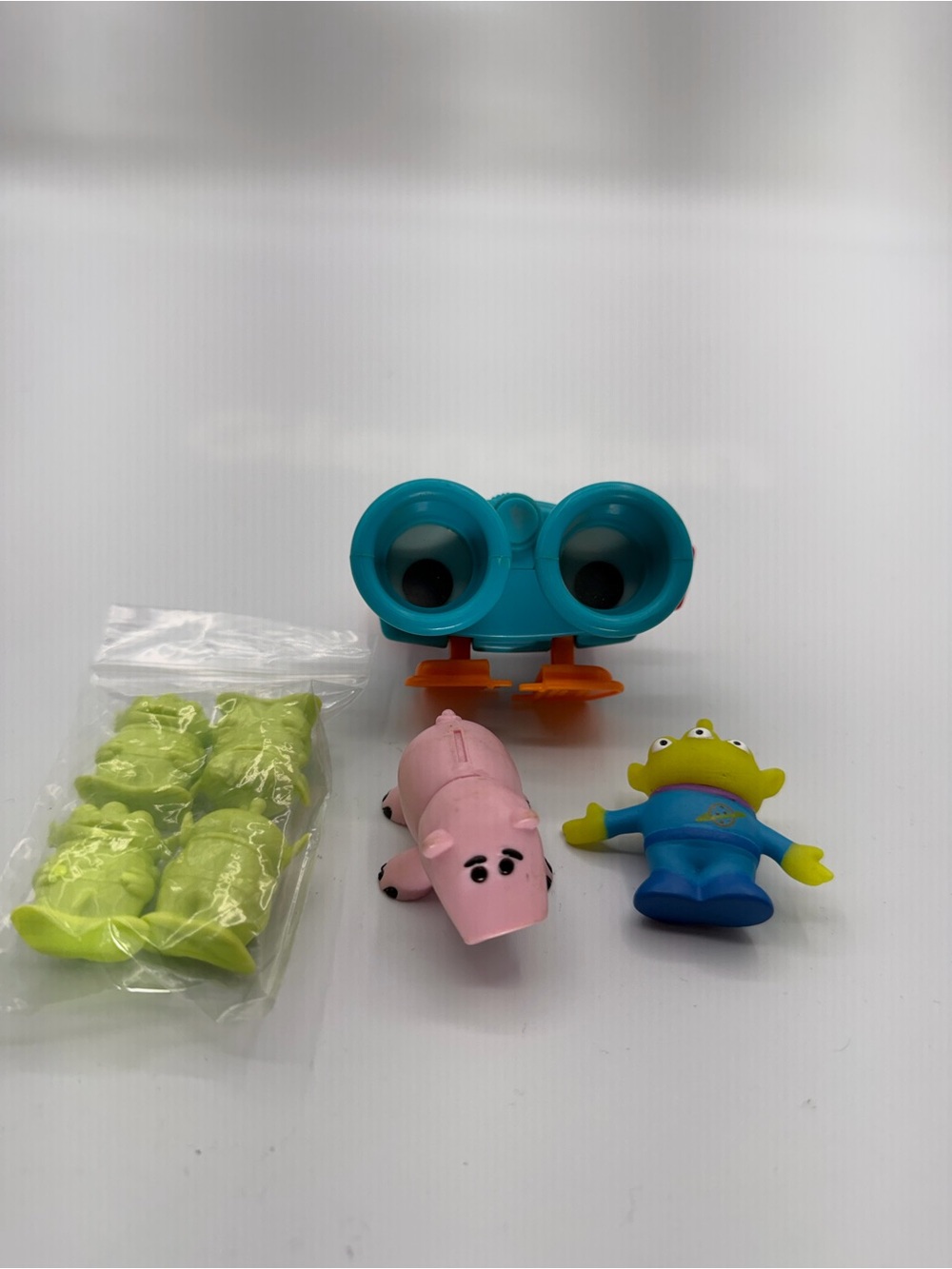 Toy Character Pack with Teal Binoculars, Pink Pig & Green Alien